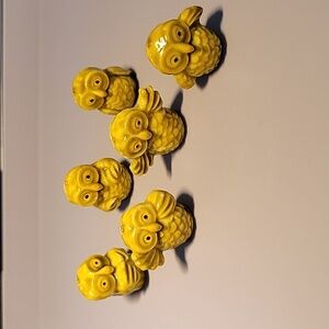 OWLS! 6 Miniature Ceramic Owls